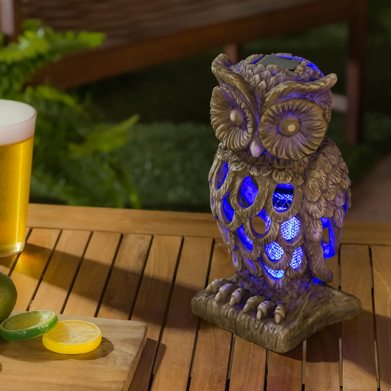 Solar Bug Zapper Garden Statuary, Owl,2sp7388