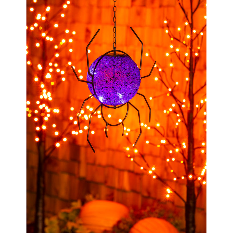 18.5" Solar Mosaic Hanging Spider,2sp7488