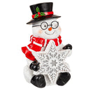 Holiday Statue w/ LED Snowflake- SNOWMAN,2sp8060