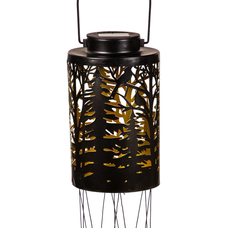 Evergreen Wind,Lasercut Solar Metal Windchime,4.7x4.7x36.6 Inches