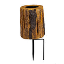 Woodland Storybook Garden Path Lighting, Solar Path Lights, Faux Wood, 14"H, Asst of 2