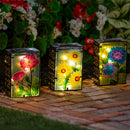 What She Shed Outdoor Lamp & Lighting, Floral Hand Painted Solar Lantern