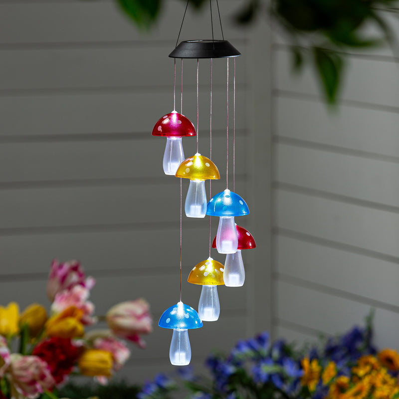 Garden of Wonder Mobile, Mushroom White Light Solar Mobile