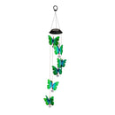 Pollinator Garden Mobile, Color Changing Solar Mobile, PVC Butterfly