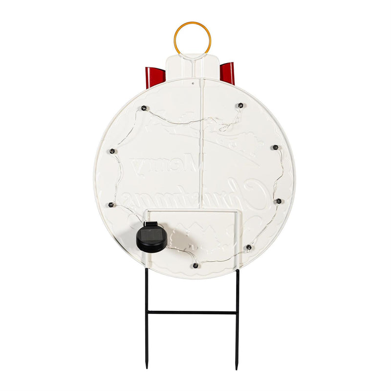 Joyful Traditions Garden Stake, Solar Garden Stake, Merry Christmas Ornament, 27"H, Asst of 2