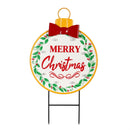 Joyful Traditions Garden Stake, Solar Garden Stake, Merry Christmas Ornament, 27"H, Asst of 2