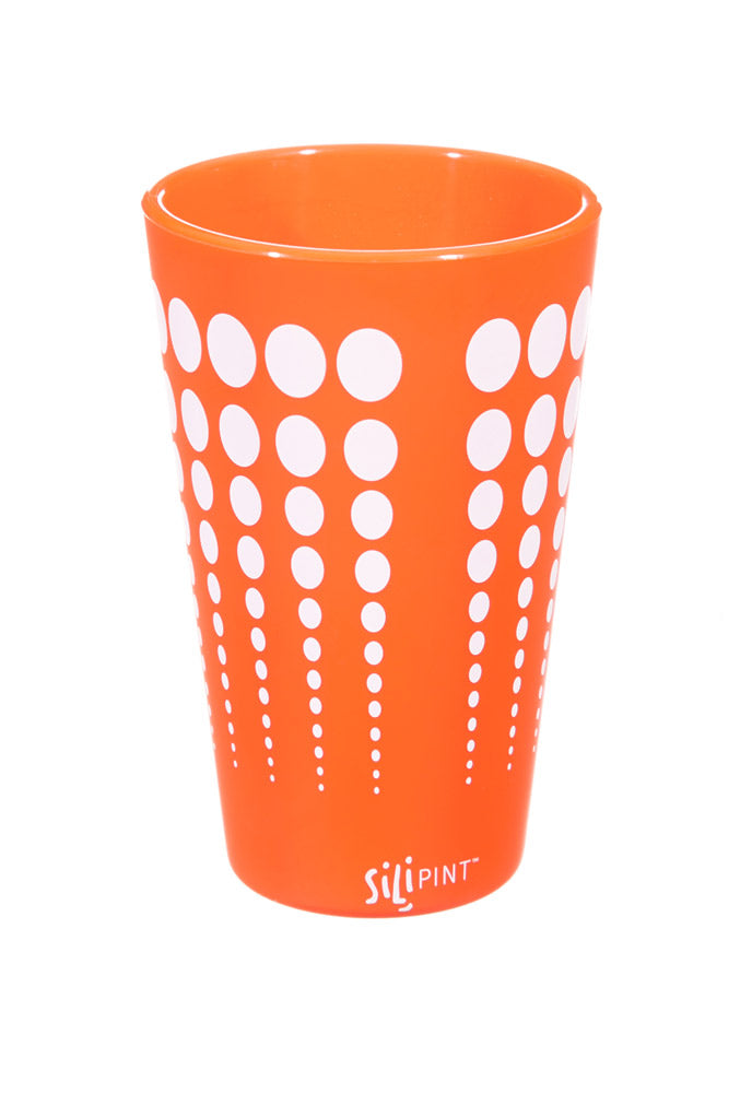 Silipint, Pint, Orange with White Dots,2spt028