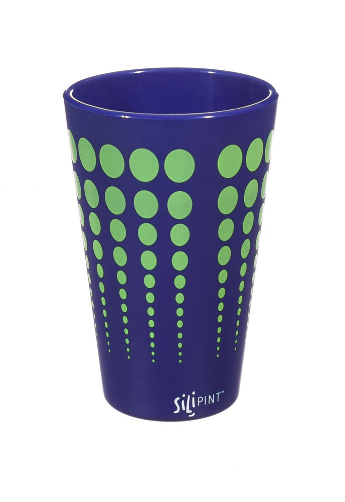 Silipint, Pint, Navy with Green Dots,2spt032