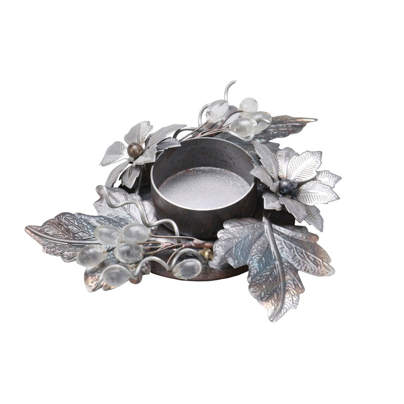 Metal Flower with Candle Holder/Tealight Holder,2 Asst,2thm010