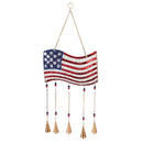 27"W American Flag Beaded Wind Chime,2wc1960