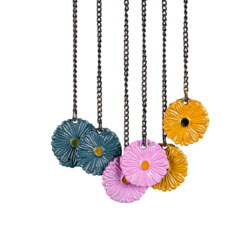 Artisan Cast Aluminum Wind Chime Mobile, I Can Dig It with Florals,2wc2015