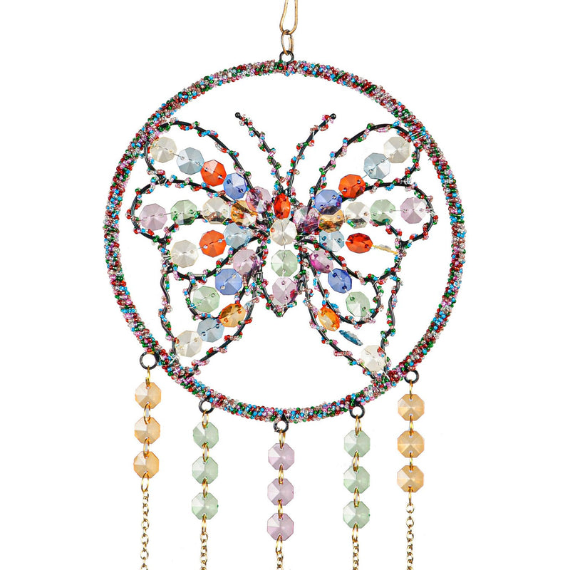 Beaded Butterfly Wind Chime,2wc2106