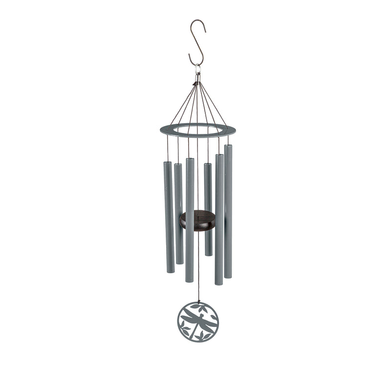27"H Laser Cut Metal Hand Tuned Wind Chime, Dragonfly, Scale "C"