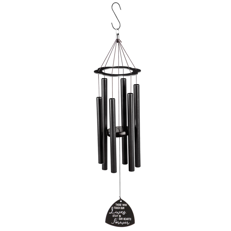 30"H Laser Etched Metal Windchime, "Those Who Touch Our Lives Stay in Our Hearts Forever", Scale "A",2wc2132