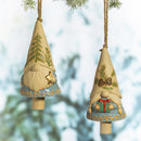 Nordic Gnome Ceramic Hanging Bell, Asst of 2