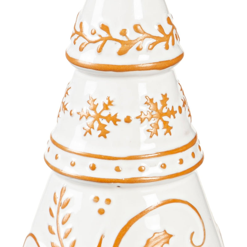 Christmas Tree Ceramic Hanging Bell, Asst of 2,2wc2193