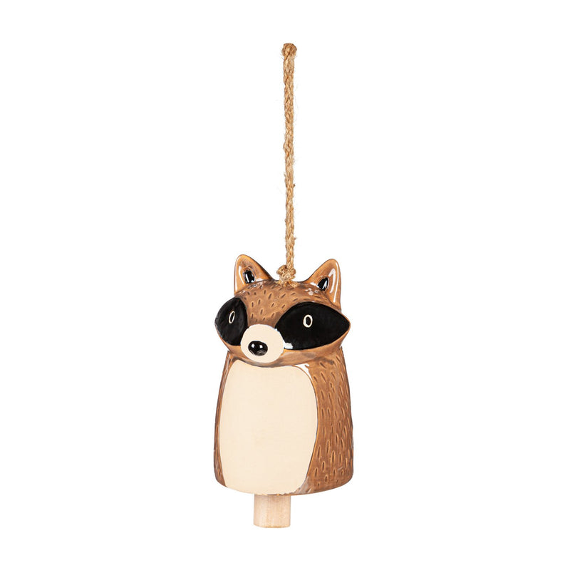 Woodland Animal Ceramic Garden Bell, Asst of 4,2wc2227