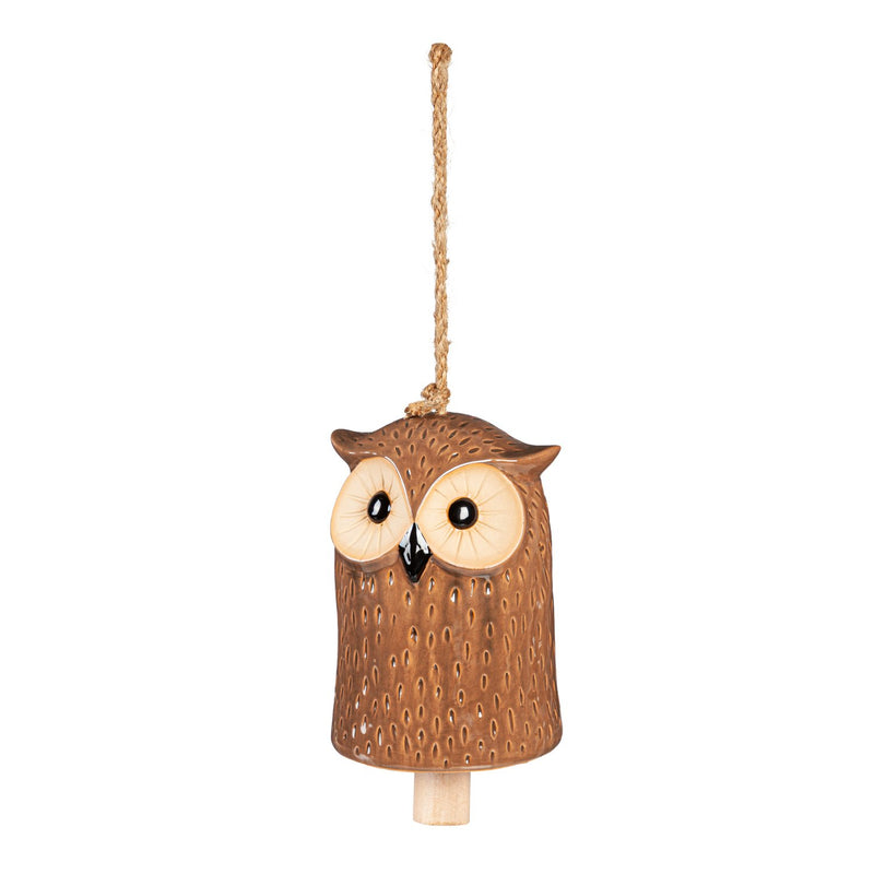 Woodland Animal Ceramic Garden Bell, Asst of 4,2wc2227