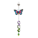 Glass Butterfly Spinning Solar Hanging Decor, Set of 2,2wc2265