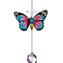Glass Butterfly Spinning Solar Hanging Decor, Set of 2,2wc2265