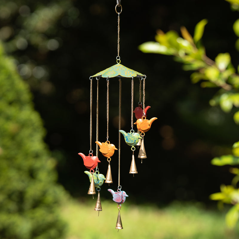 Colorful Metal Birds Hanging Garden Décor,2wc2282