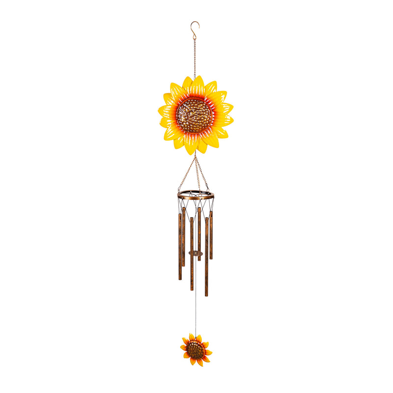 Evergreen Wind,Sunflower Wind Chime,10.24x4.73x43.3 Inches