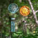 Metal Embossed Sun Wind Chime, Set of 2