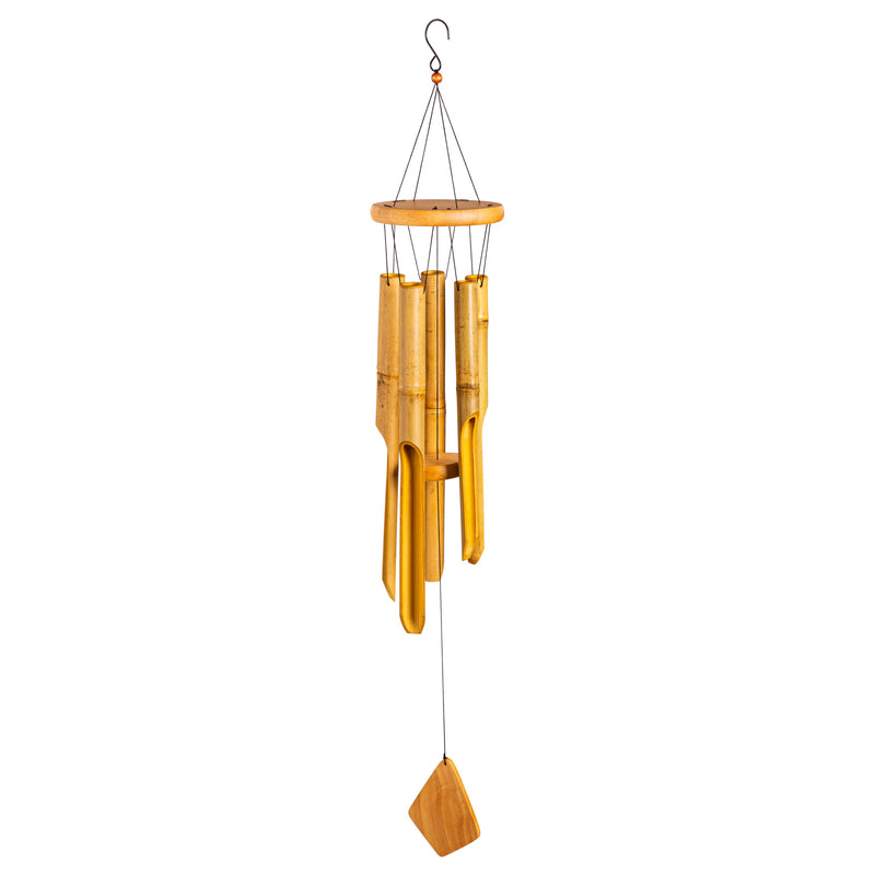 Evergreen Wind,37" Bamboo Windchime, Tree of Life,5.79x5.79x37 Inches