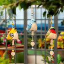 What She Shed Garden Bell, Ceramic, Spring Bird, Asst of 3