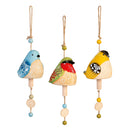 What She Shed Garden Bell, Ceramic, Spring Bird, Asst of 3