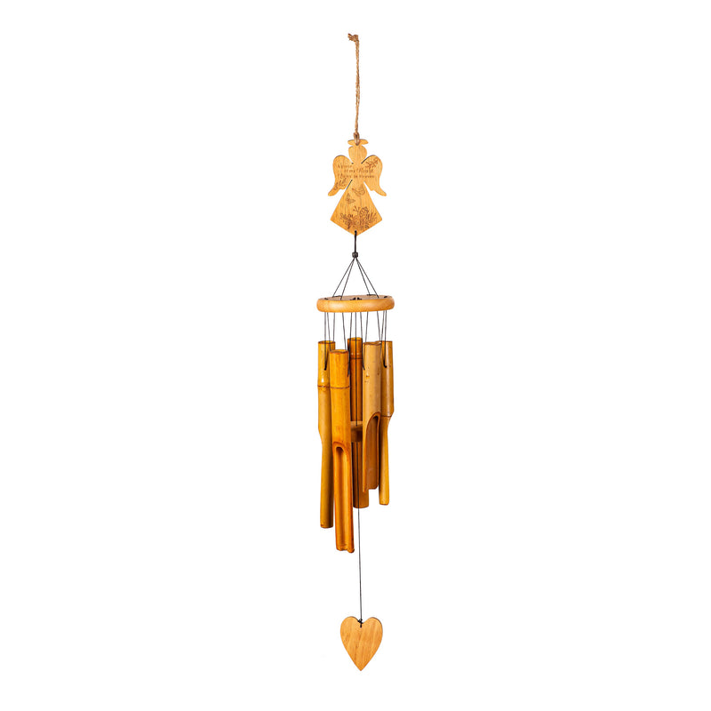 Angel Memorial Bamboo Wind Chime, 37" H