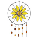 Petal & Plow Wind Chime, Beaded Glass, Sunflower