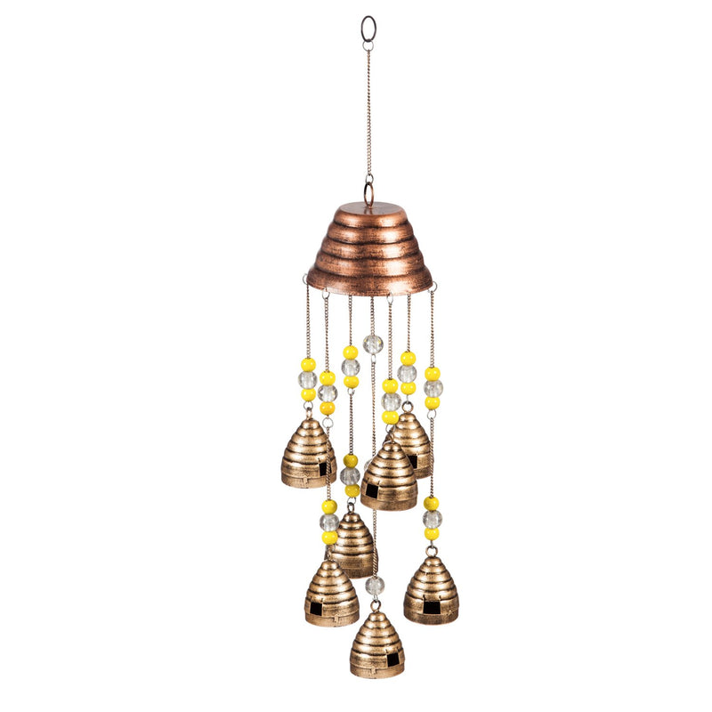 26" Wind Chime, Beaded Beehives,2wc415