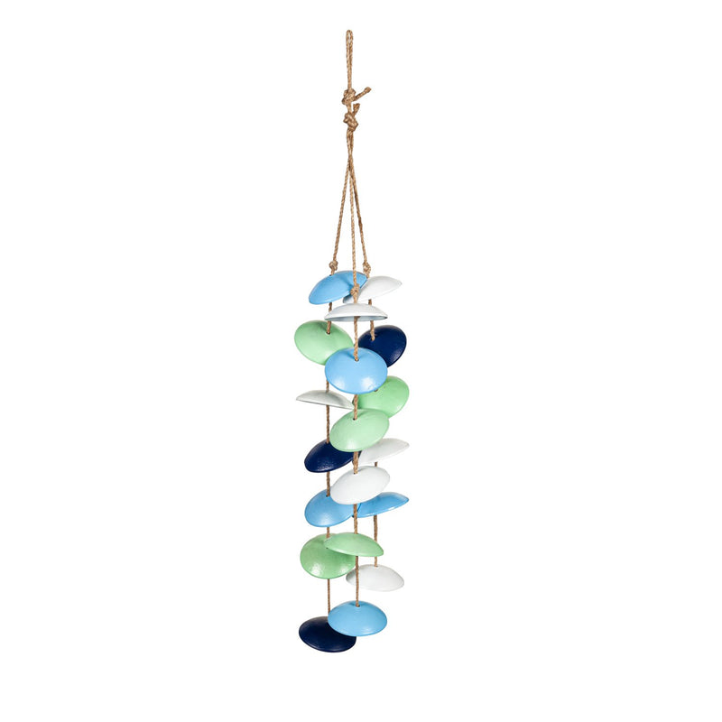 Cast Iron Multi Colored Wind Chime with Jute Rope,2wc833