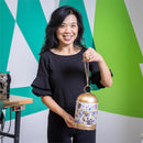 Golden Lilac Printed Metal Bell