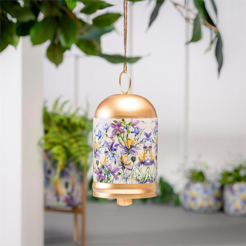 Golden Lilac Printed Metal Bell