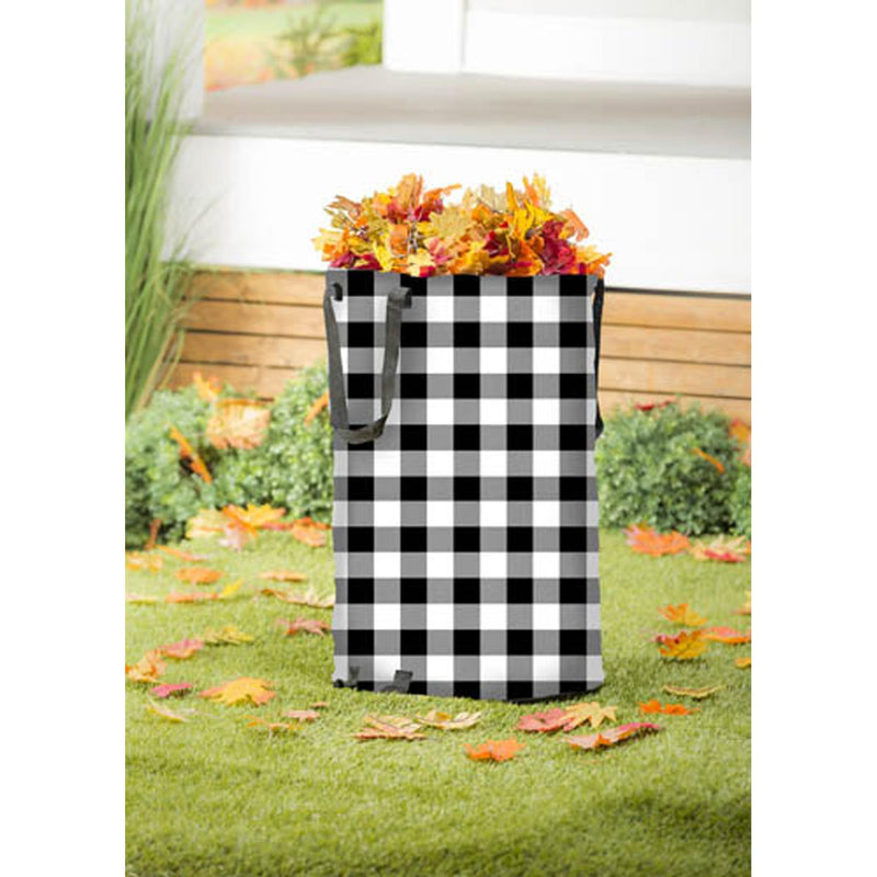 Black and White Buffalo Check Collapsible Everything Bag