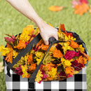 Black and White Buffalo Check Collapsible Everything Bag