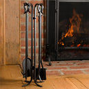Regular Fireplace Tool Set, Black Black