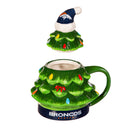 Evergreen Home Accents,18oz. Holiday Tree Cup Gift Set, Denver Broncos,4.84x6.42x7.09 Inches