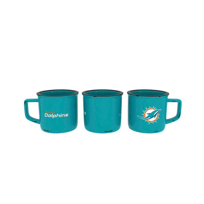 Miami Dolphins Ceramic Camp Cup with Enamel Finish, 14oz