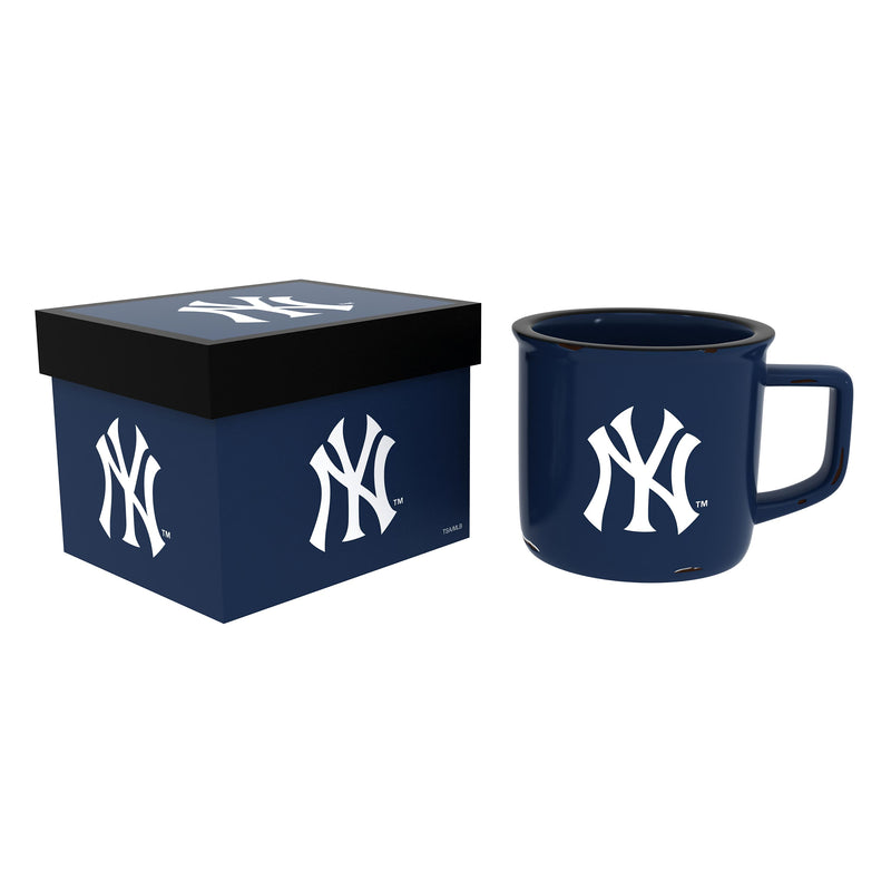 New York Yankees Ceramic Camp Cup with Enamel Finish, 14oz