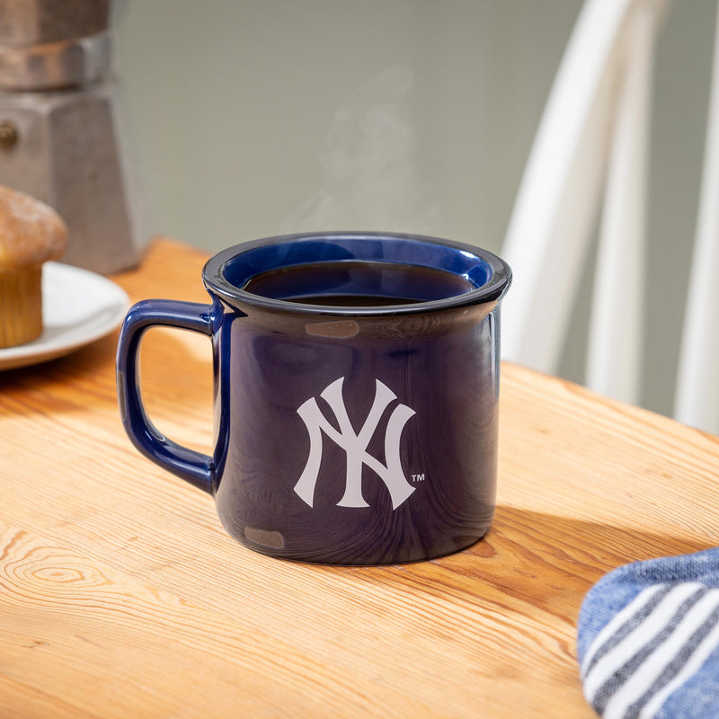 New York Yankees Ceramic Camp Cup with Enamel Finish, 14oz