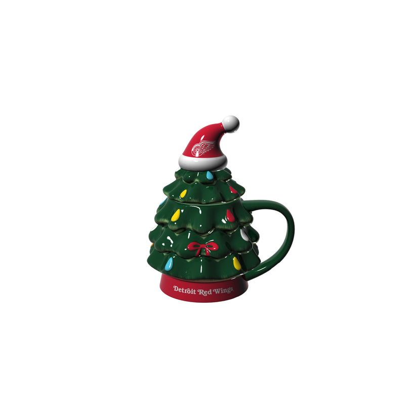 Evergreen Home Accents,18oz. Holiday Tree Cup Gift Set, Detroit Red Wings,4.84x6.42x7.09 Inches