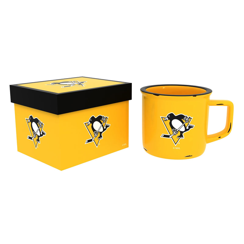 Pittsburgh Penguins Ceramic Camp Cup with Enamel Finish, 14oz