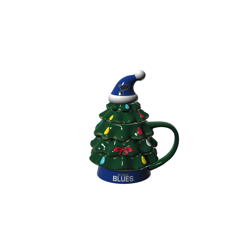 Evergreen Home Accents,18oz. Holiday Tree Cup Gift Set, St. Louis Blues,4.84x6.42x7.09 Inches