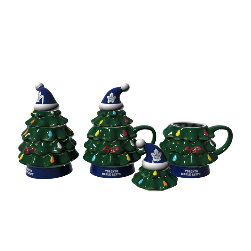Evergreen Home Accents,18oz. Holiday Tree Cup Gift Set, Toronto Maple Leafs,4.84x6.42x7.09 Inches