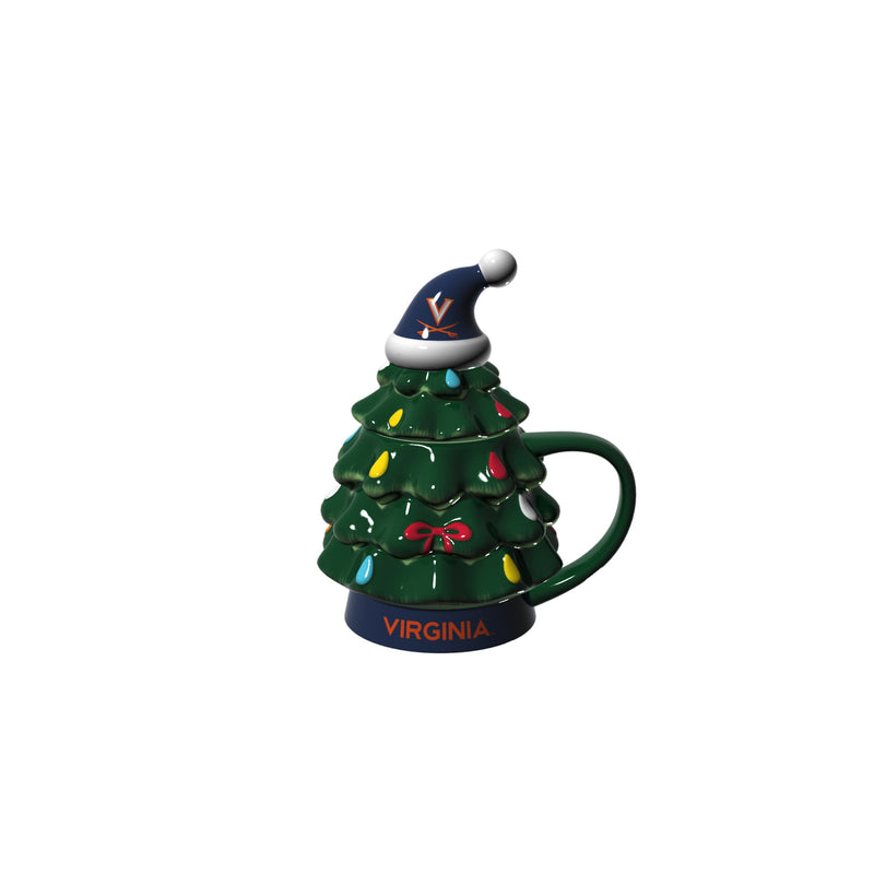 Evergreen Home Accents,18oz. Holiday Tree Cup Gift Set, University of Virginia,4.84x6.42x7.09 Inches