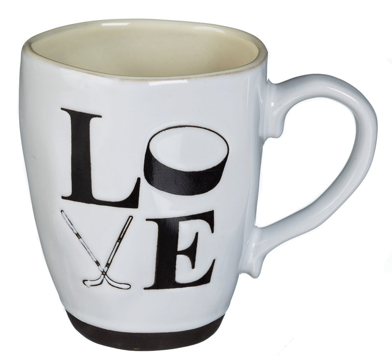 Ceramic Cup, 16 OZ, Love Hockey,3amh044