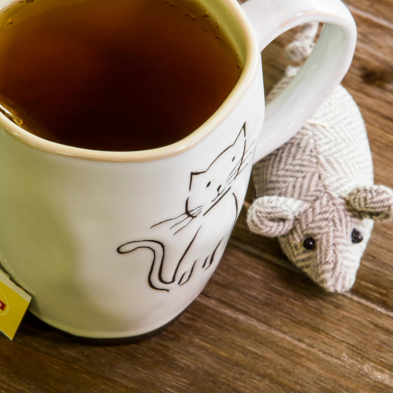 Ceramic Cup Gift Set, 16 OZ, Pet Cat